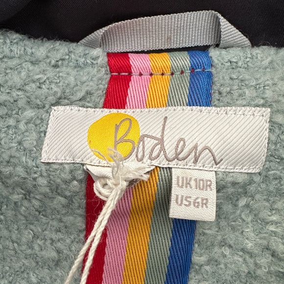 NWT Boden Women's Light Blue Coat with Hood - Picture 3 of 7